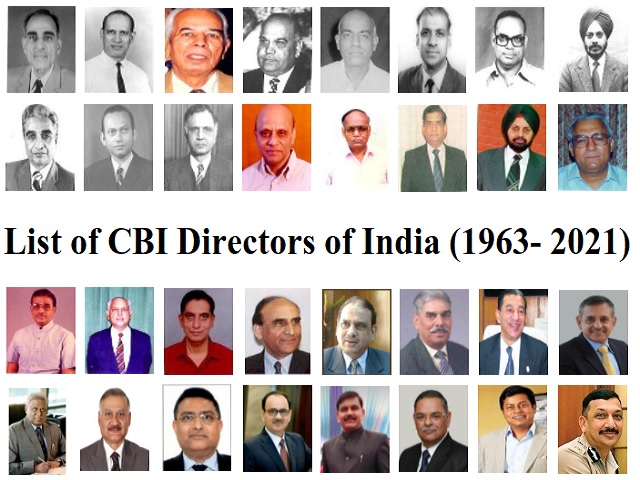 List of CBI Directors of India (1963- 2021)